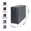 Zasilacz awaryjny UPS, on-line, czysta fala sinusoidalna, 10kVA, 8kW, LCD USB-9966286