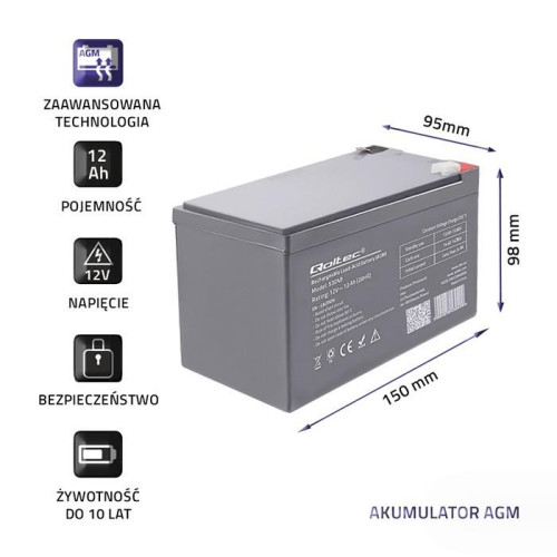 Akumulator AGM 12V | 12Ah-9966509