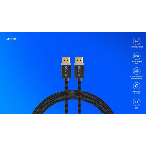 Kabel DP v1.4 (M), 8K/60Hz, FHD, 3 m, CL-176-9968779