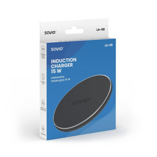 Ładowarka bezprzewodowa indukcyjna Qi, USB-C, 15W, LA-08-9968783