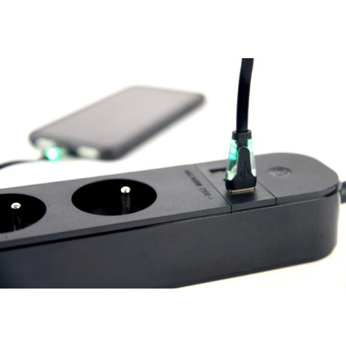 Inteligentna listwa Tuya 4xFR 2xUSB-A 1xUSB-C Czarna-9969454
