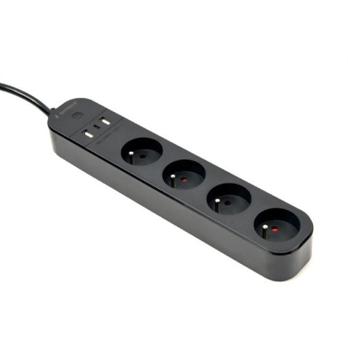Inteligentna listwa Tuya 4xFR 2xUSB-A 1xUSB-C Czarna-9969455