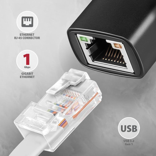 ADE-AR Karta sieciowa Gigabit Ethernet adapter, USB-A 3.2 Gen 1, instalacja automatyczna-9969747
