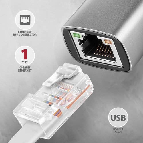 ADE-TXCA Karta sieciowa Gigabit Ethernet adapter, USB-C (USB-A redukcja) 3.2 Gen 1, instalacja automatyczna-9969763