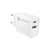 Ładowarka sieciowa Ribera 1x USB-A + 1x USB-C 20W Biała -9971222