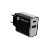 Ładowarka sieciowa Ribera 1x USB-A + 1x USB-C 20W Czarna-9971230