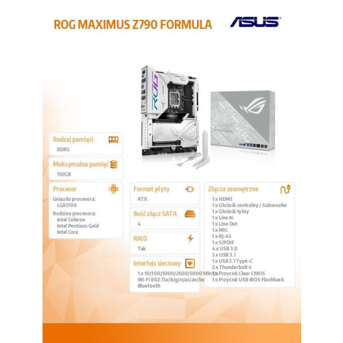 Płyta główna ROG MAXIMUS Z790 FORMULA s1700 4DDR5 HDMI ATX -9970514