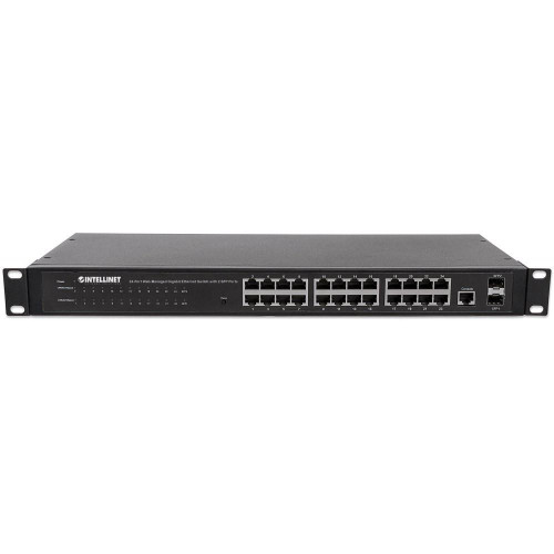 Przełącznik Intellinet Giga 24x RJ45 + 2x SFP WEB-SMART VLAN QOS Rack-9970721