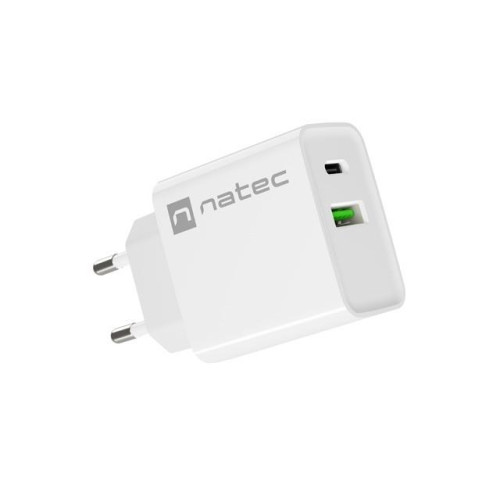 Ładowarka sieciowa Ribera 1x USB-A + 1x USB-C 20W Biała -9971217