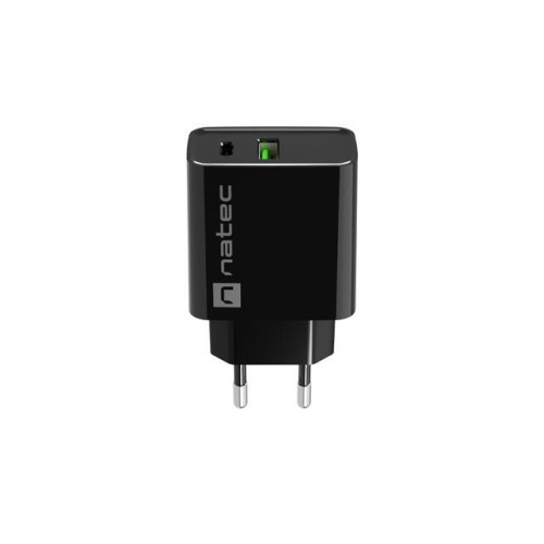 Ładowarka sieciowa Ribera 1x USB-A + 1x USB-C 20W Czarna-9971228