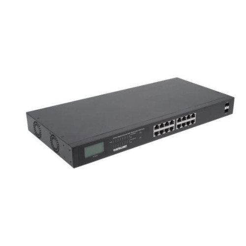 Przełącznik Gigabit 16x RJ45, POE+, 2x SFP, LCD, Rack 19-9971313