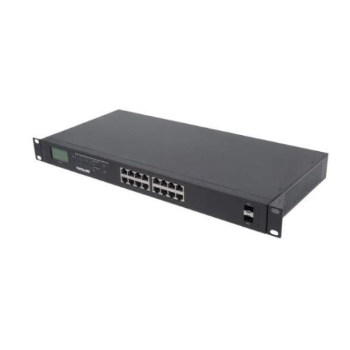 Przełącznik Gigabit 16x RJ45, POE+, 2x SFP, LCD, Rack 19-9971316