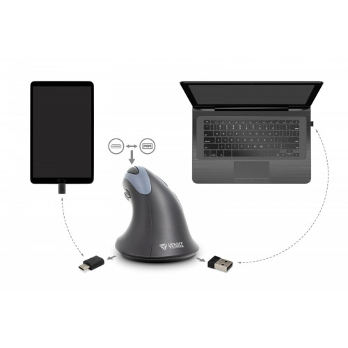 Mysz ergonomiczna pionowa YMS 50350 ERGO USB A , USB C -9971541
