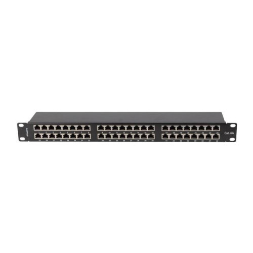 Patch panel 48 portów 1U 19 cali kat.6a ftp ekranowany czarny-9972301