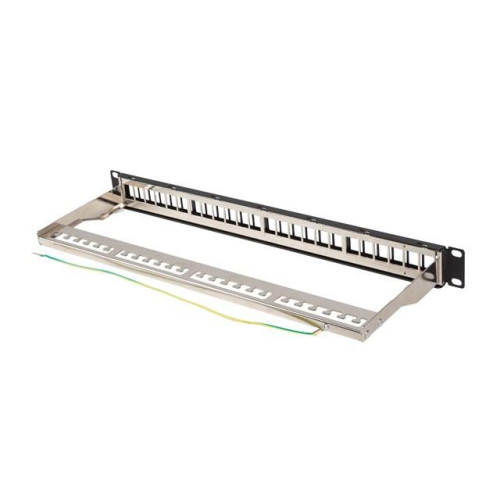 Patch panel pusty 24 porty 1U 19 cali ftp do modułów keystone czarny-9972307