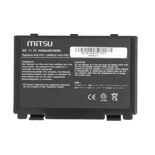 Bateria Mitsu do Asus F82, K40, K50, K60, K70-998726