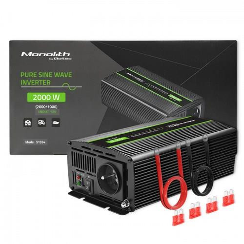 QOLTEC PRZETWORNICA NAPIĘCIA MONOLITH | 1000W | 2000W | 12V NA 230V | CZYSTY SINUS-9989938